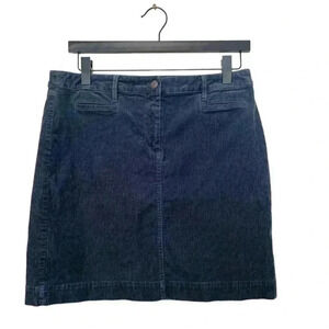 Talbots Petite Light Grey Corduroy Skirt w  Stretch 2 Front Pockets